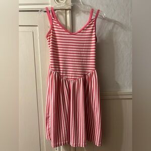 Darling 80s/90s Pink and White Striped Dress